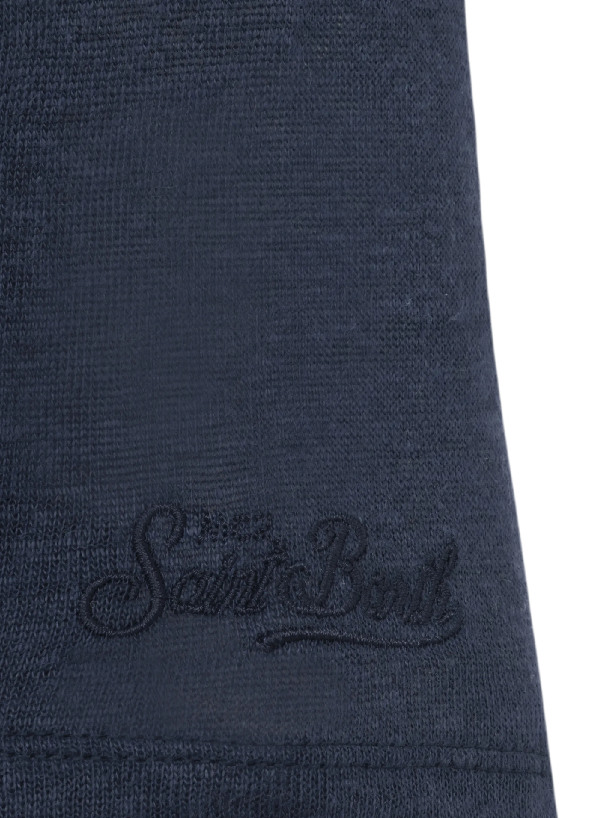 Alex kid navy blue linen jersey t-shirt - Image 3