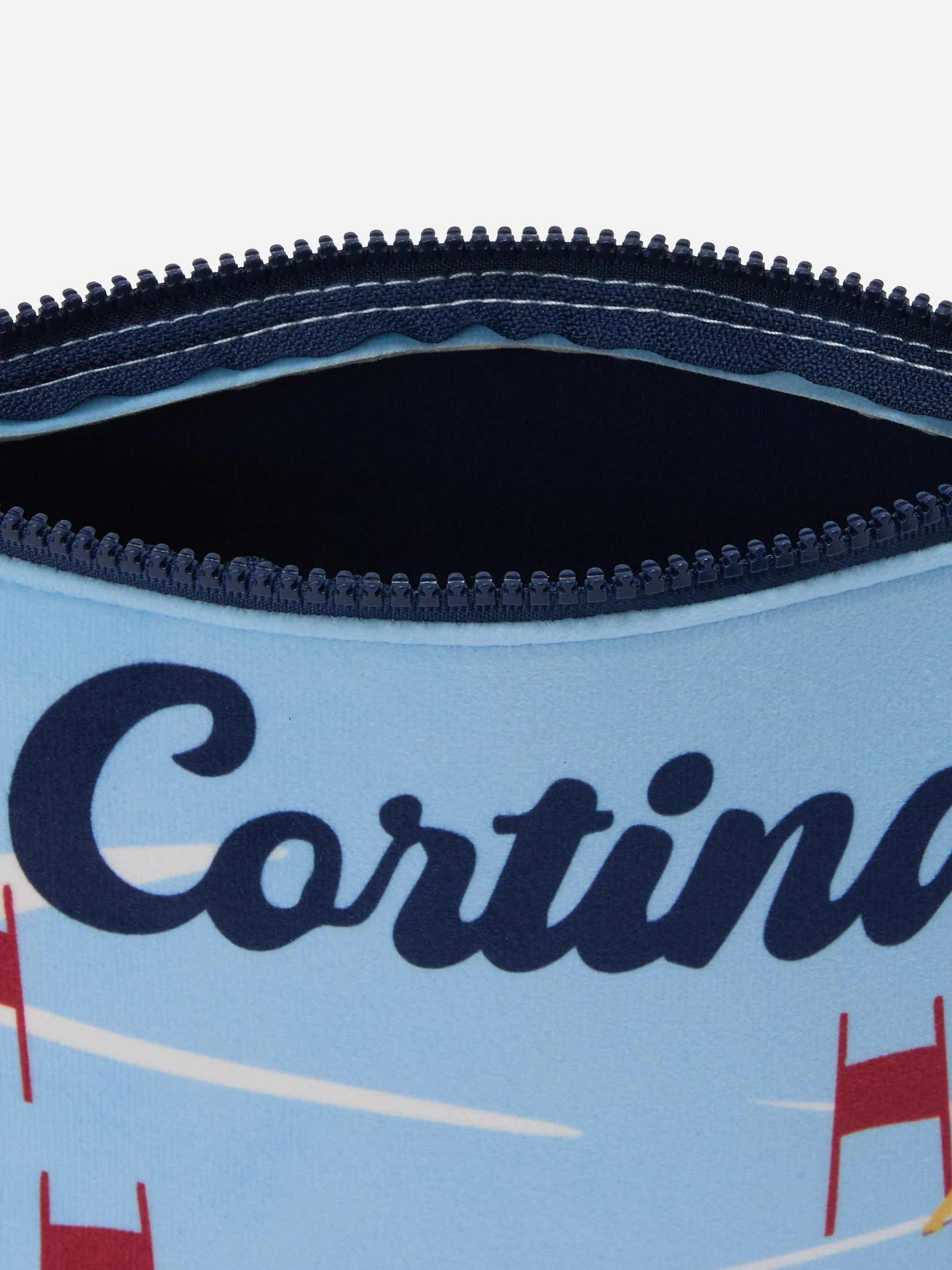 Aline Pouch in wool-effect fabric with Cortina print - Image 4