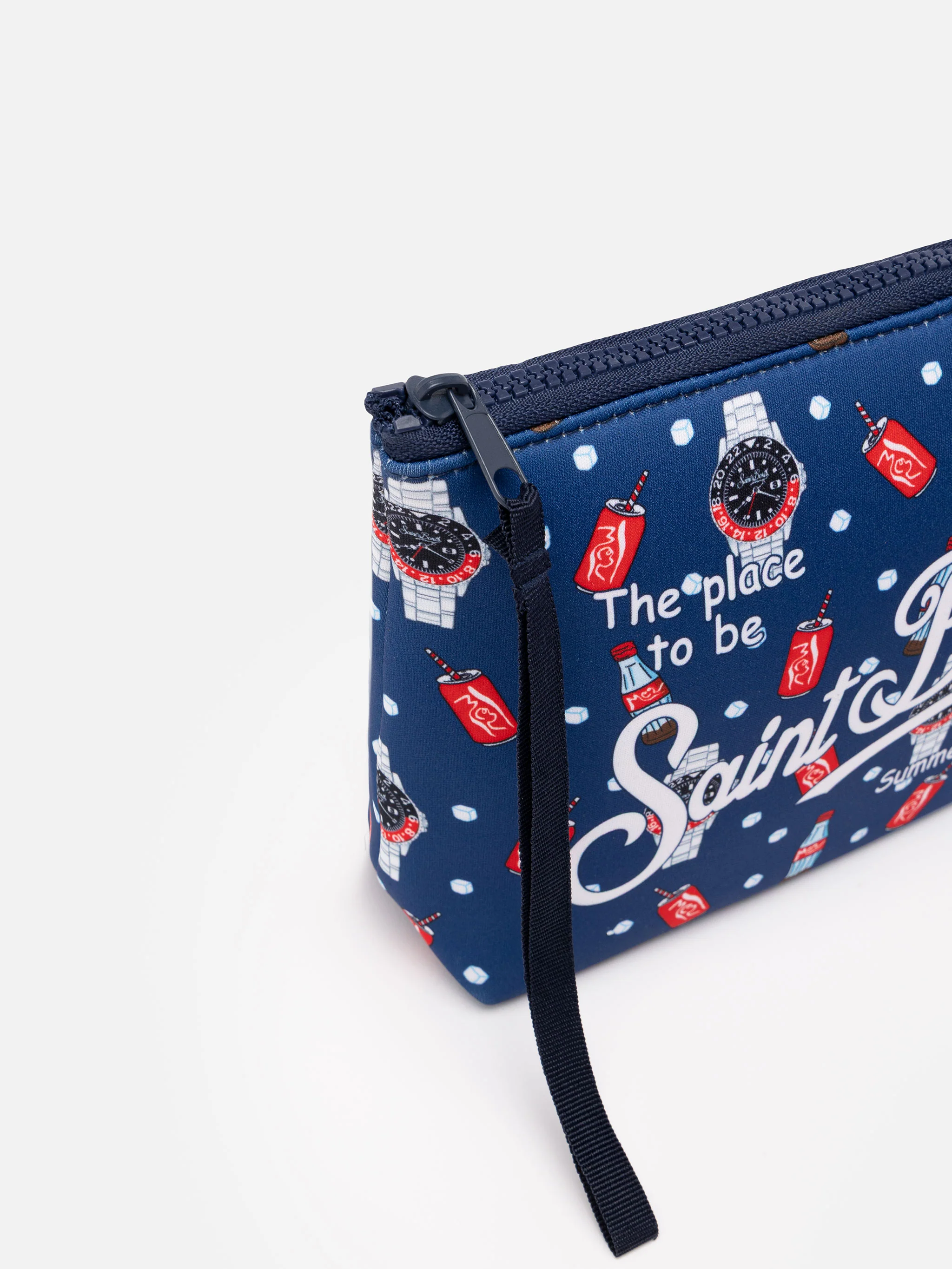 Aline scuba pochette with watches and cola print - Image 3
