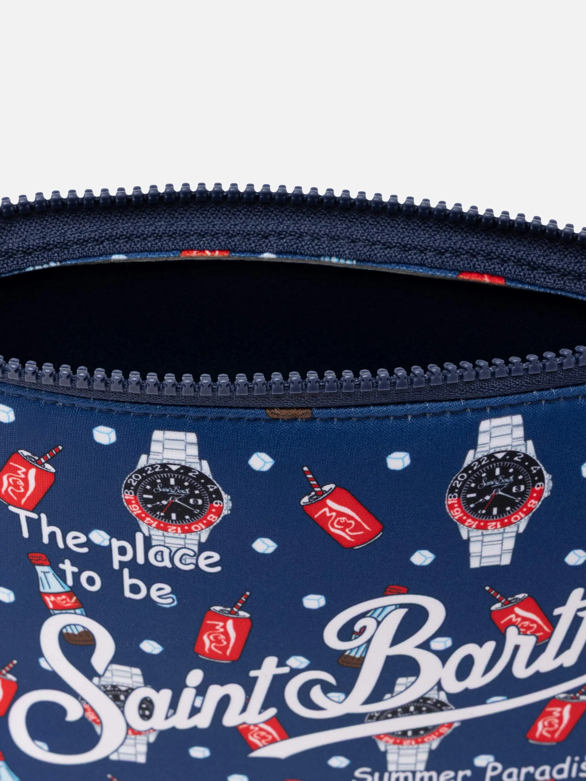 Aline scuba pochette with watches and cola print - Image 4