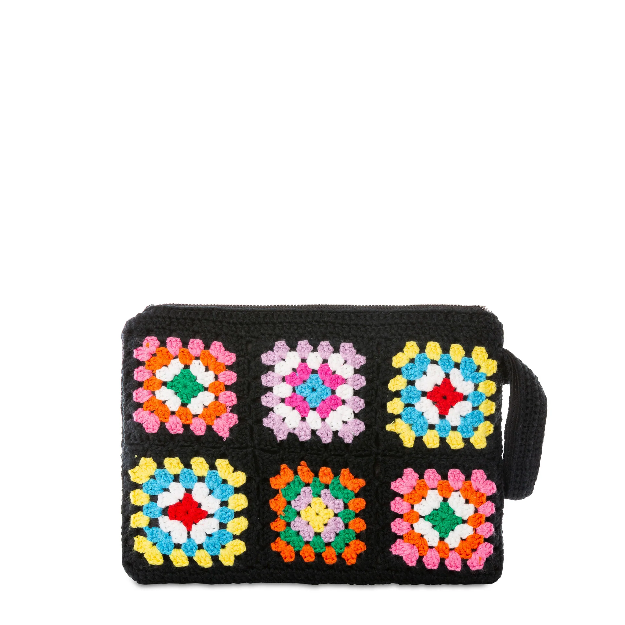 Parisienne black crochet pouch bag with Saint Barth embroidery - Image 4