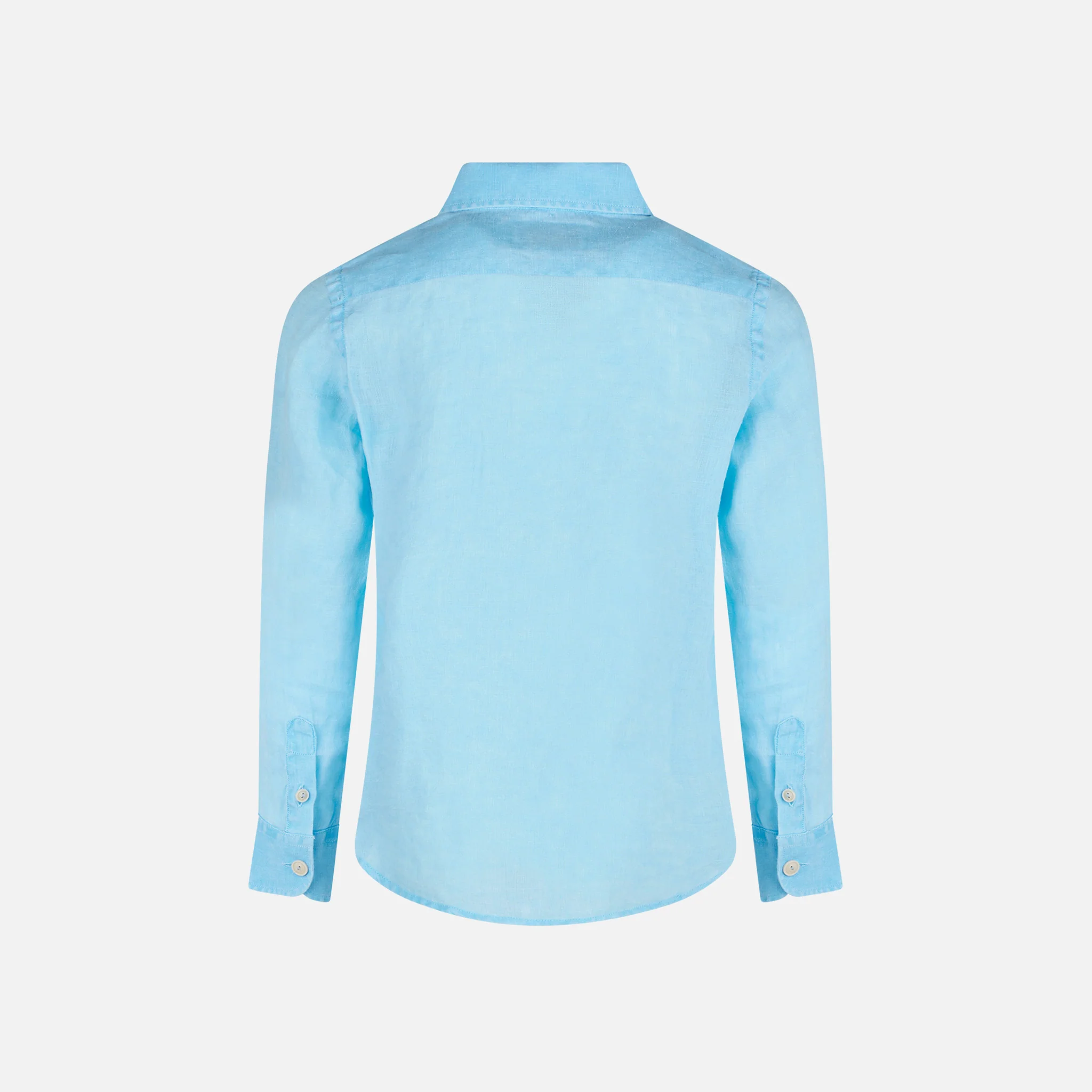 Water color light blue kid linen shirt Agnes - Image 3