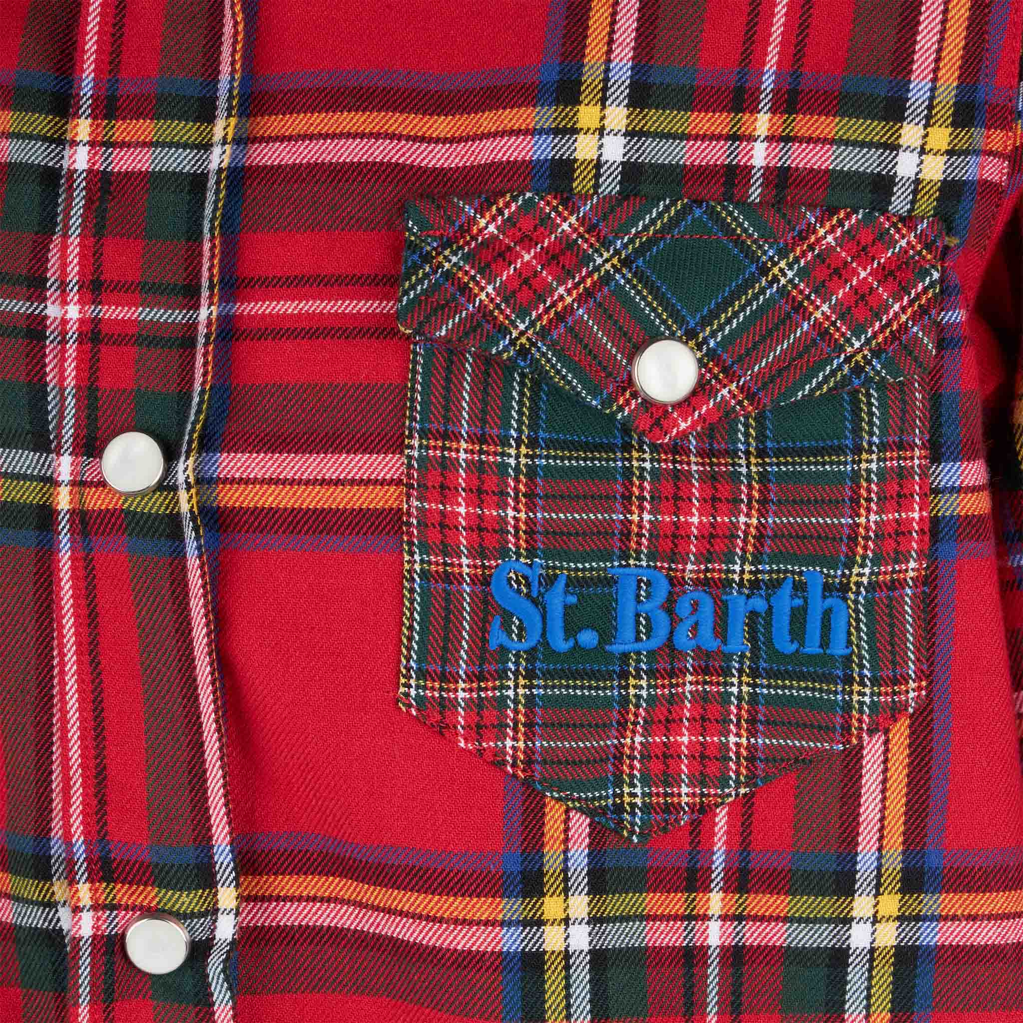 Boy shirt with tartan print - Image 3