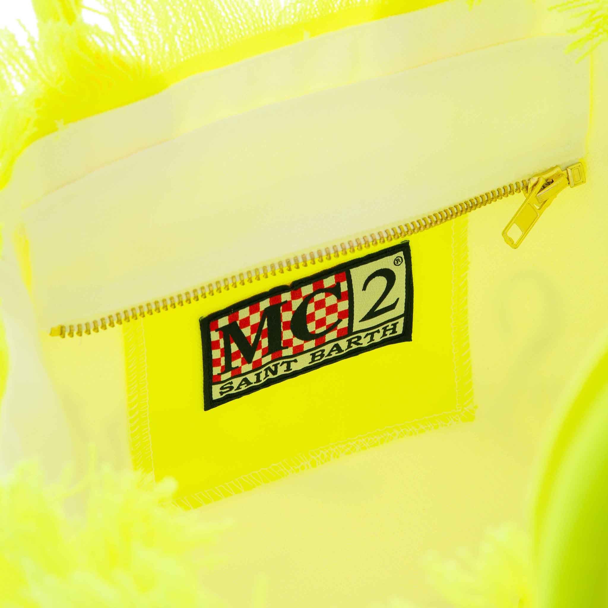 Colette fluo yellow cotton canvas bag - Image 4