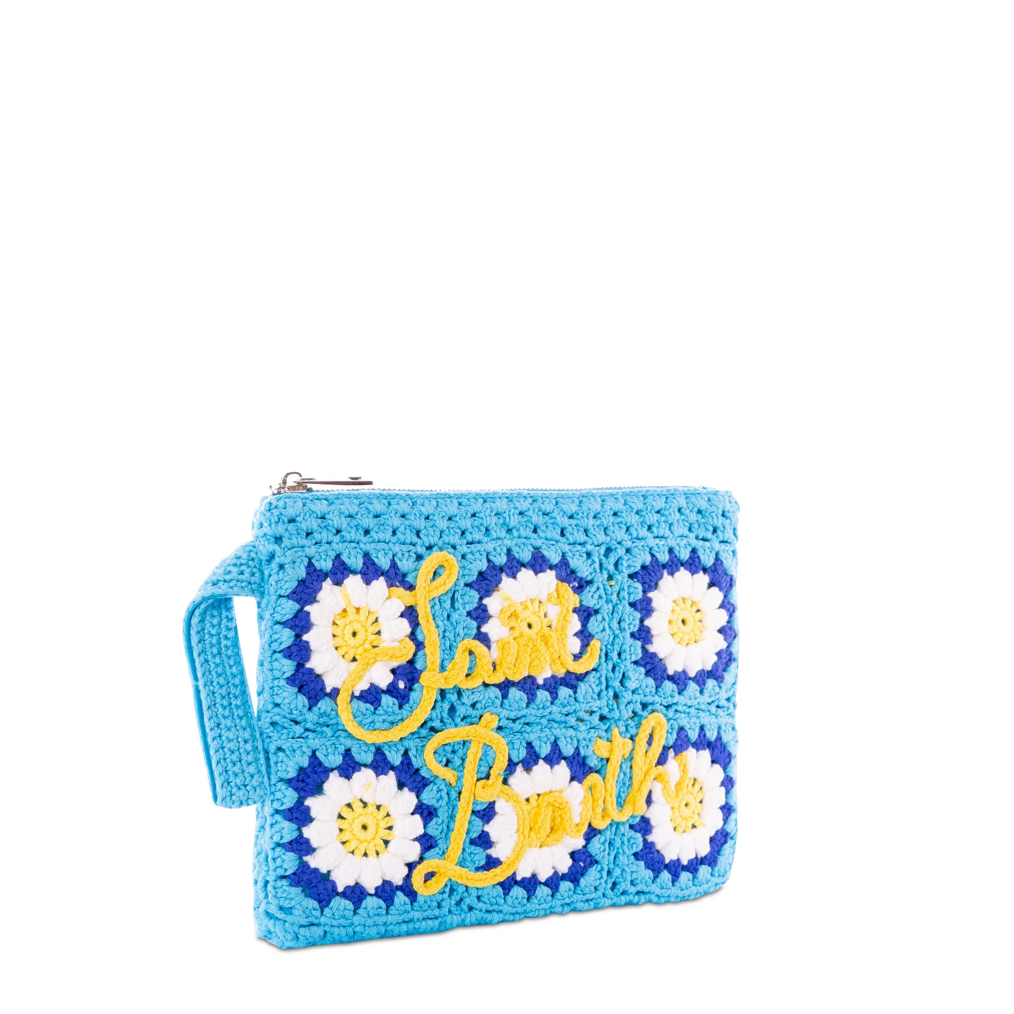 Parisienne crochet pouch bag with daisy embroidery - Image 3