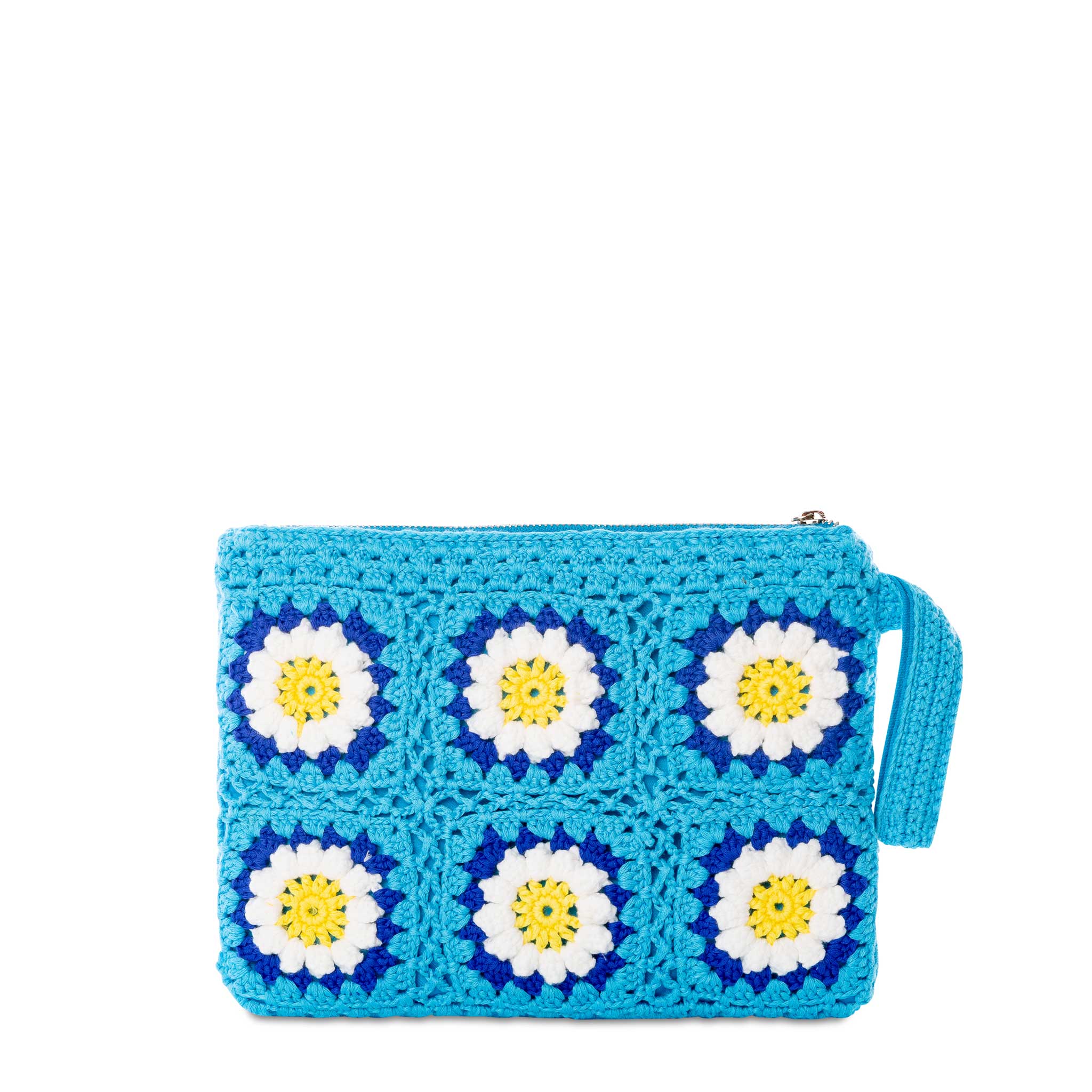 Parisienne crochet pouch bag with daisy embroidery - Image 4