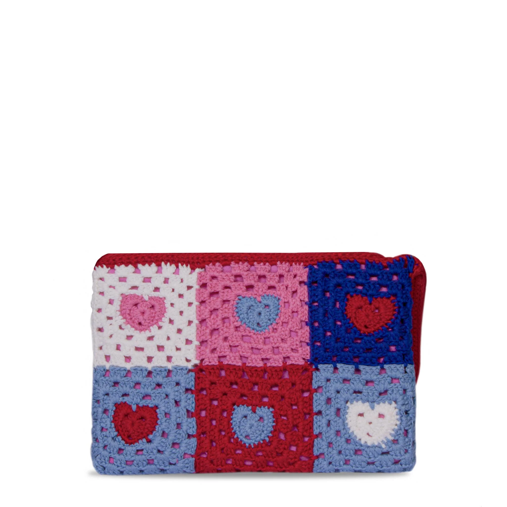 Parisienne crochet pouch bag with heart embroidery - Image 3