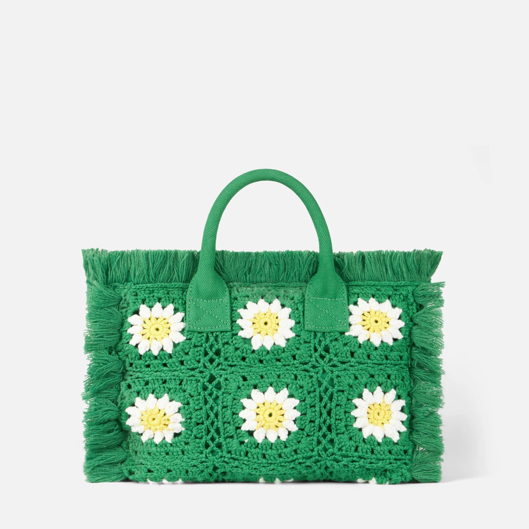 Colette handbag with crochet flower patches - Image 3