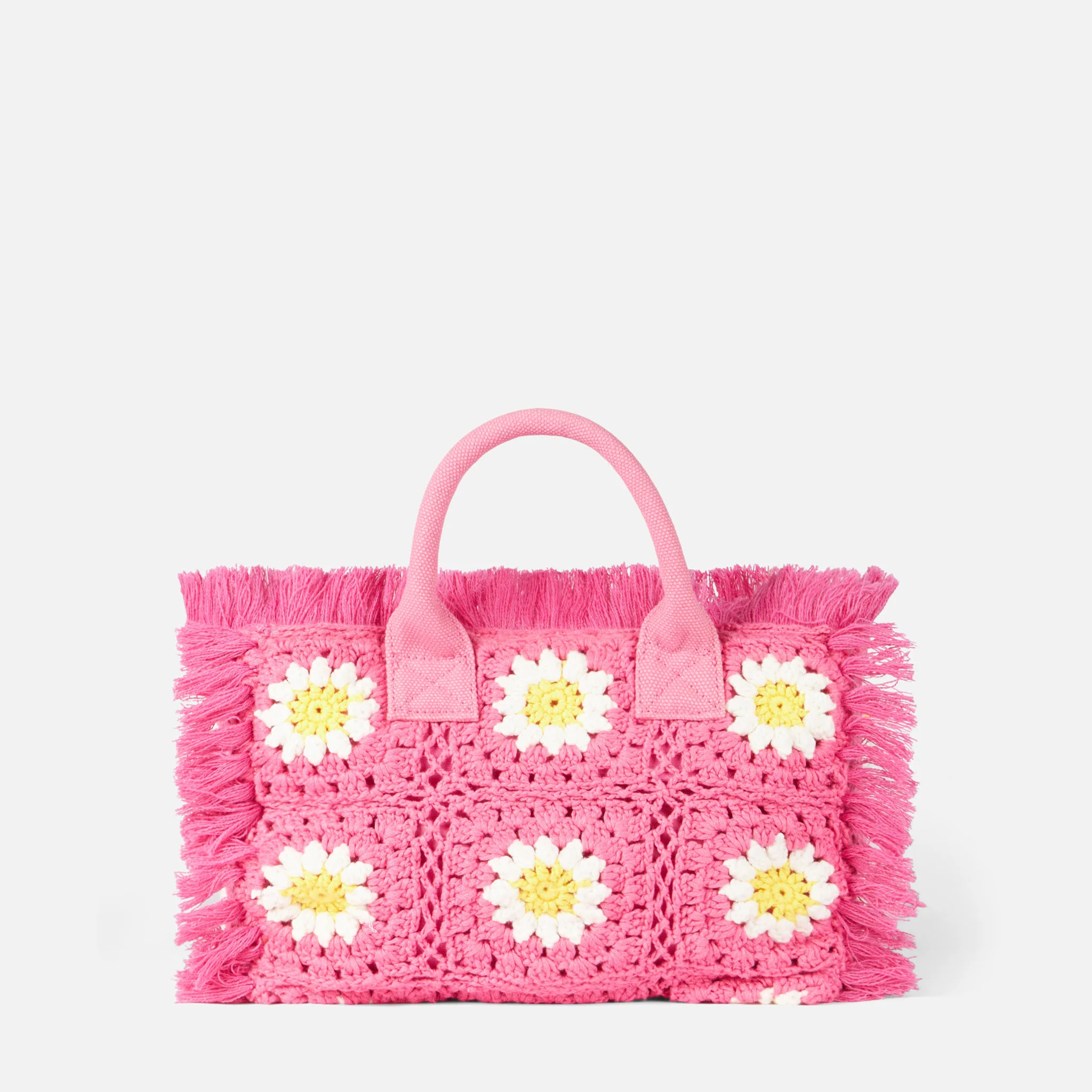 Colette handbag with crochet flower patches - Image 3