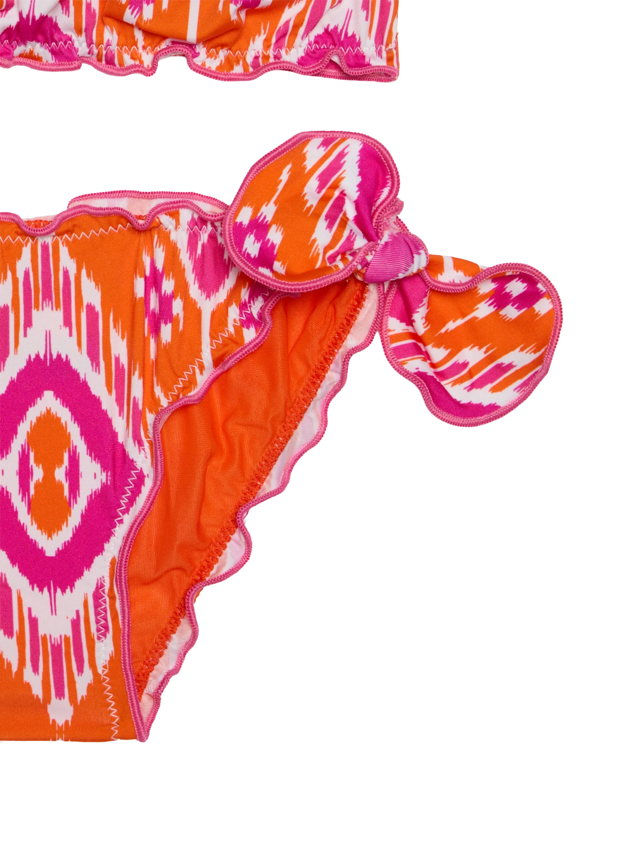 Girl bandeau bikini with geometrical print - Image 3