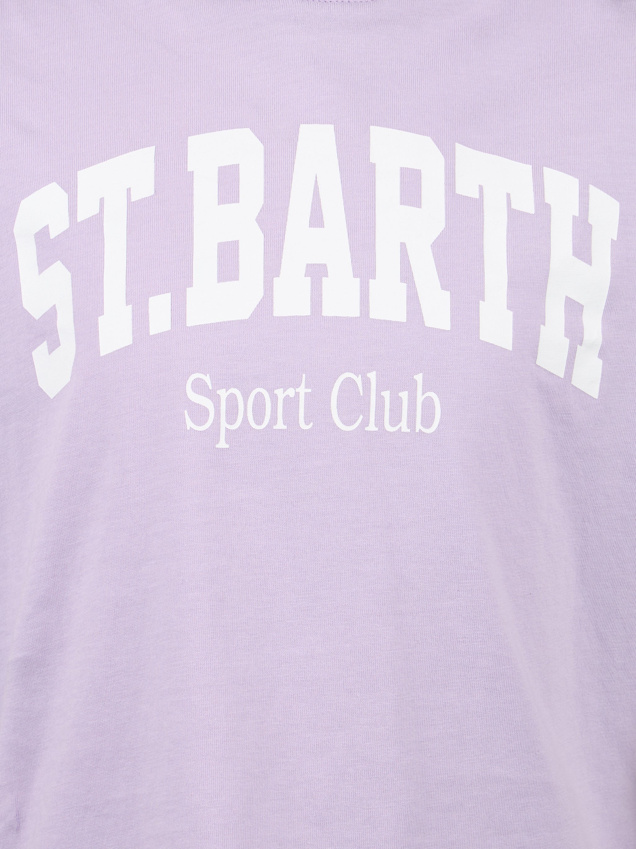 Girl cotton jersey crewneck t-shirt Elly with St. Barth print - Image 3