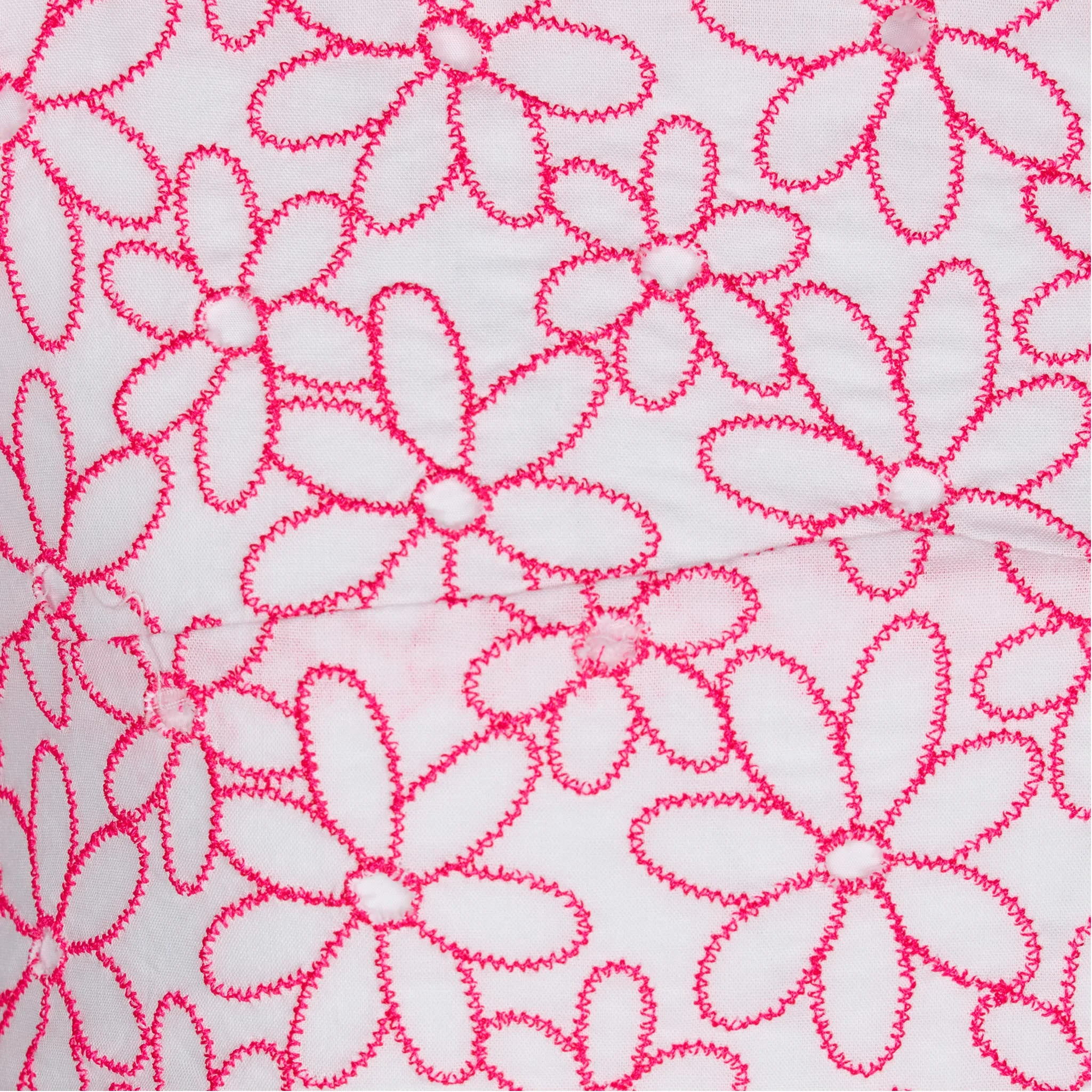 Girl crop top with daisy embroidery - Image 3