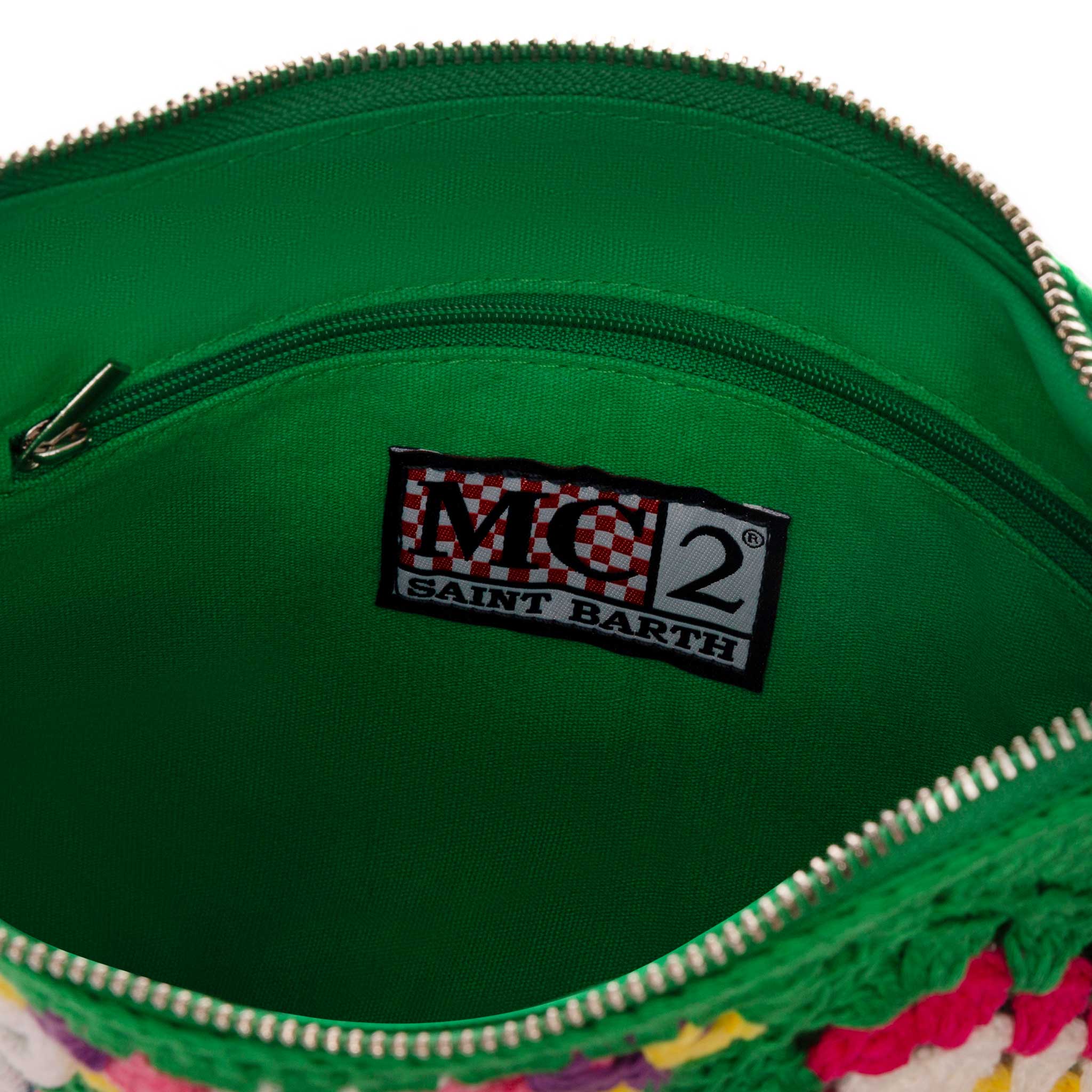 Parisienne green crochet pouch bag with Saint Barth - Image 5