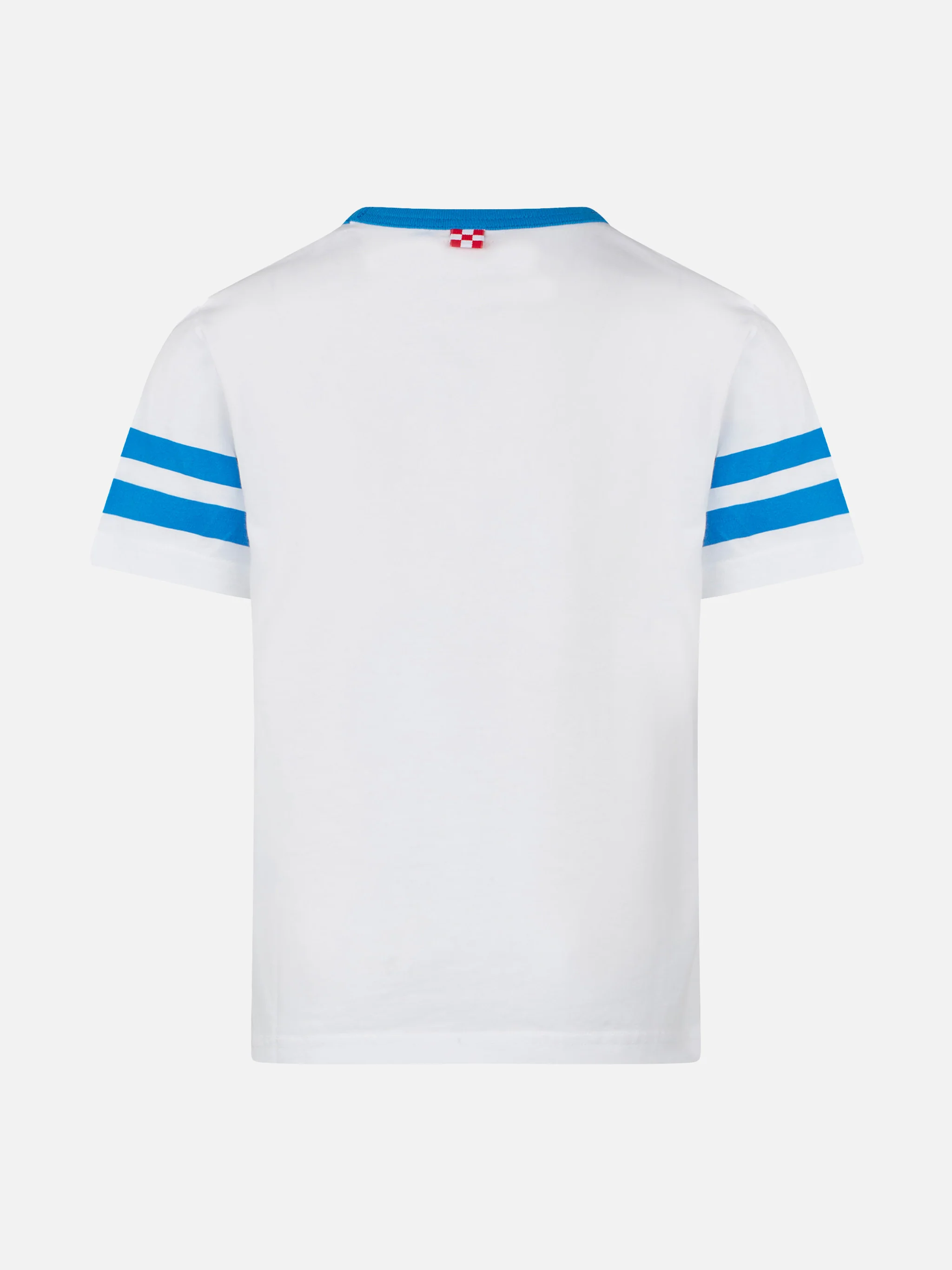 Boy cotton t-shirt with St. Barth College lettering - Image 3