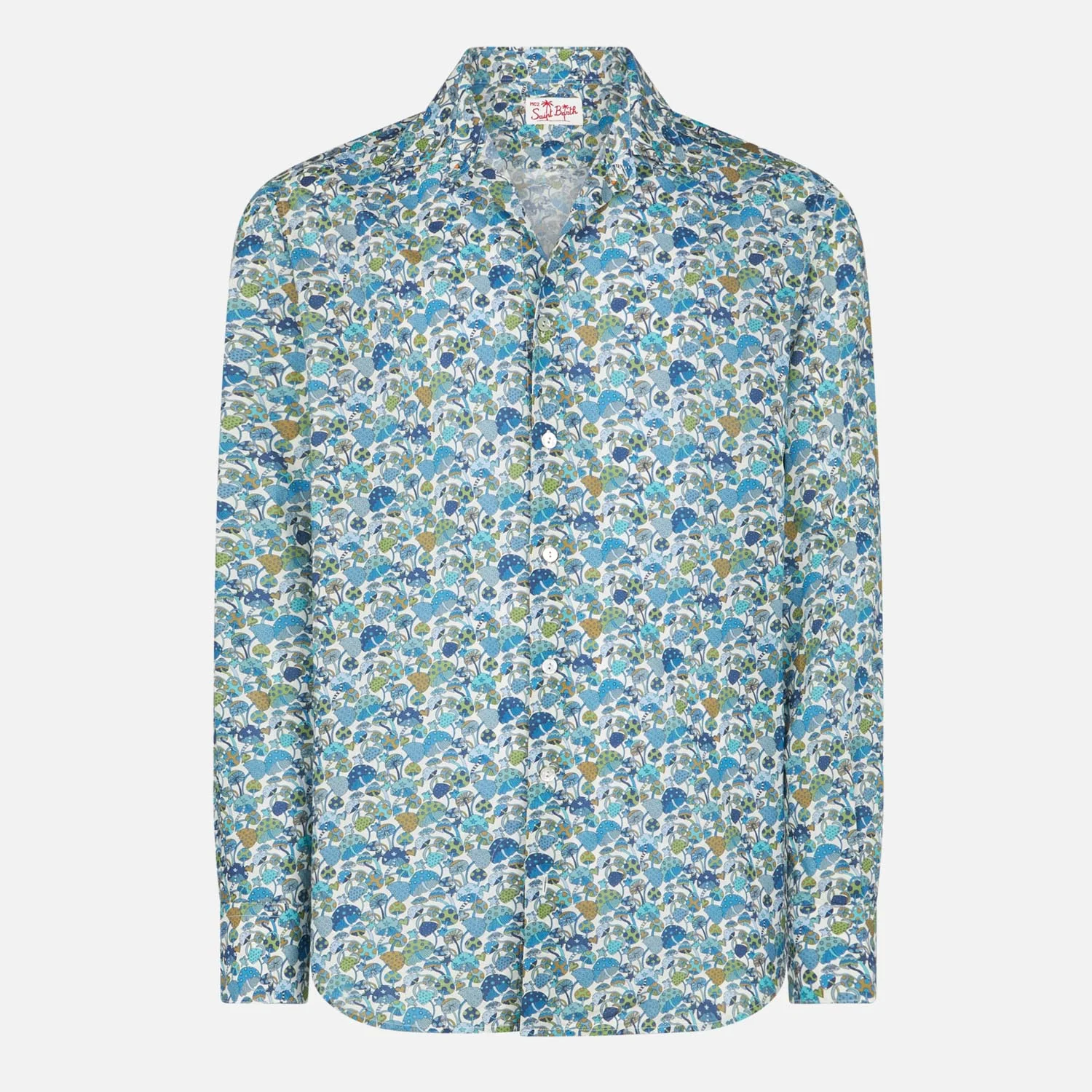 Man muslin cotton Sikelia shirt with mushroom print | Made with Liberty fabric - Image 4