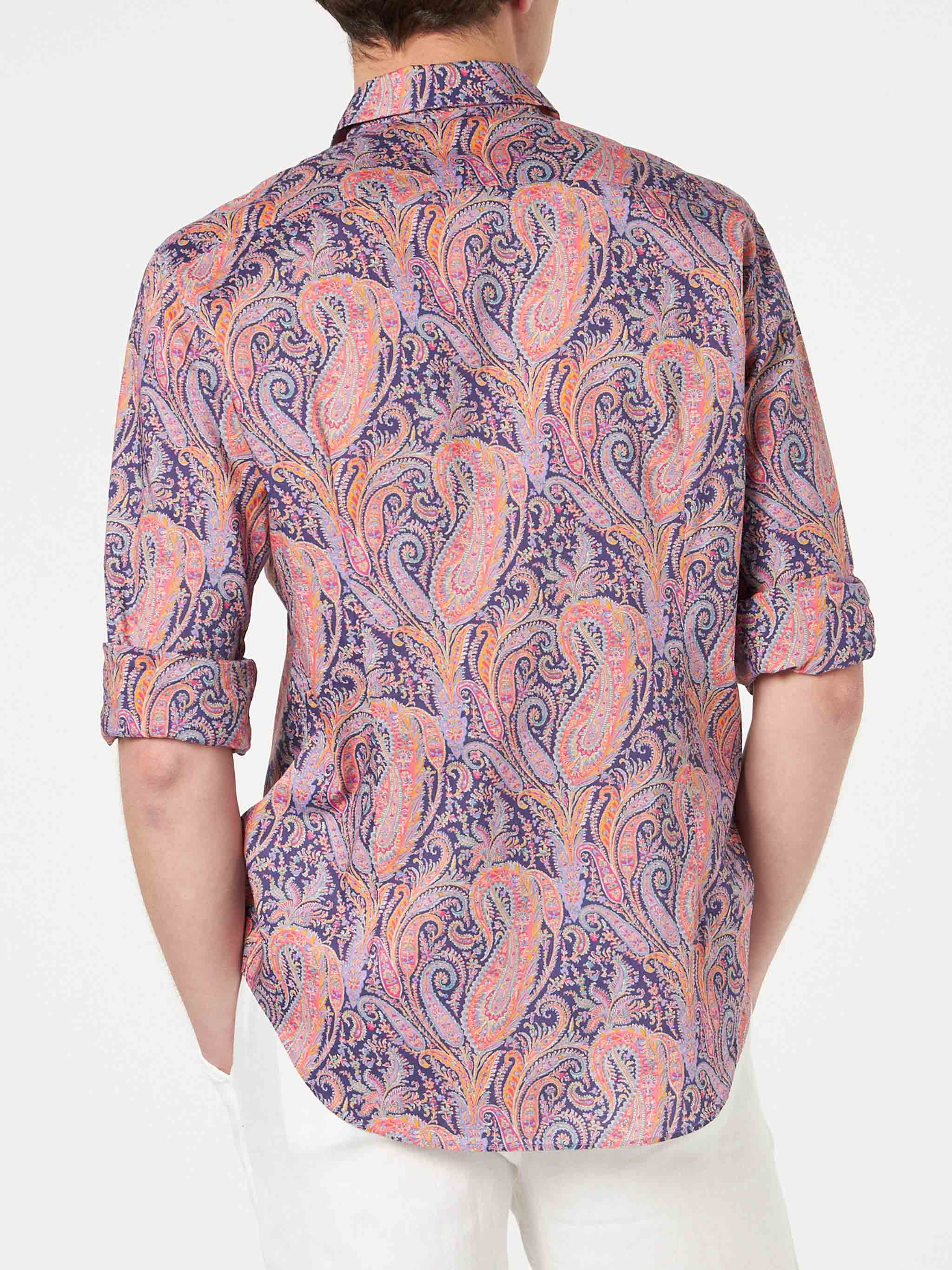 Man muslin cotton Sikelia shirt with paisley print | Made with Liberty fabric - Image 3