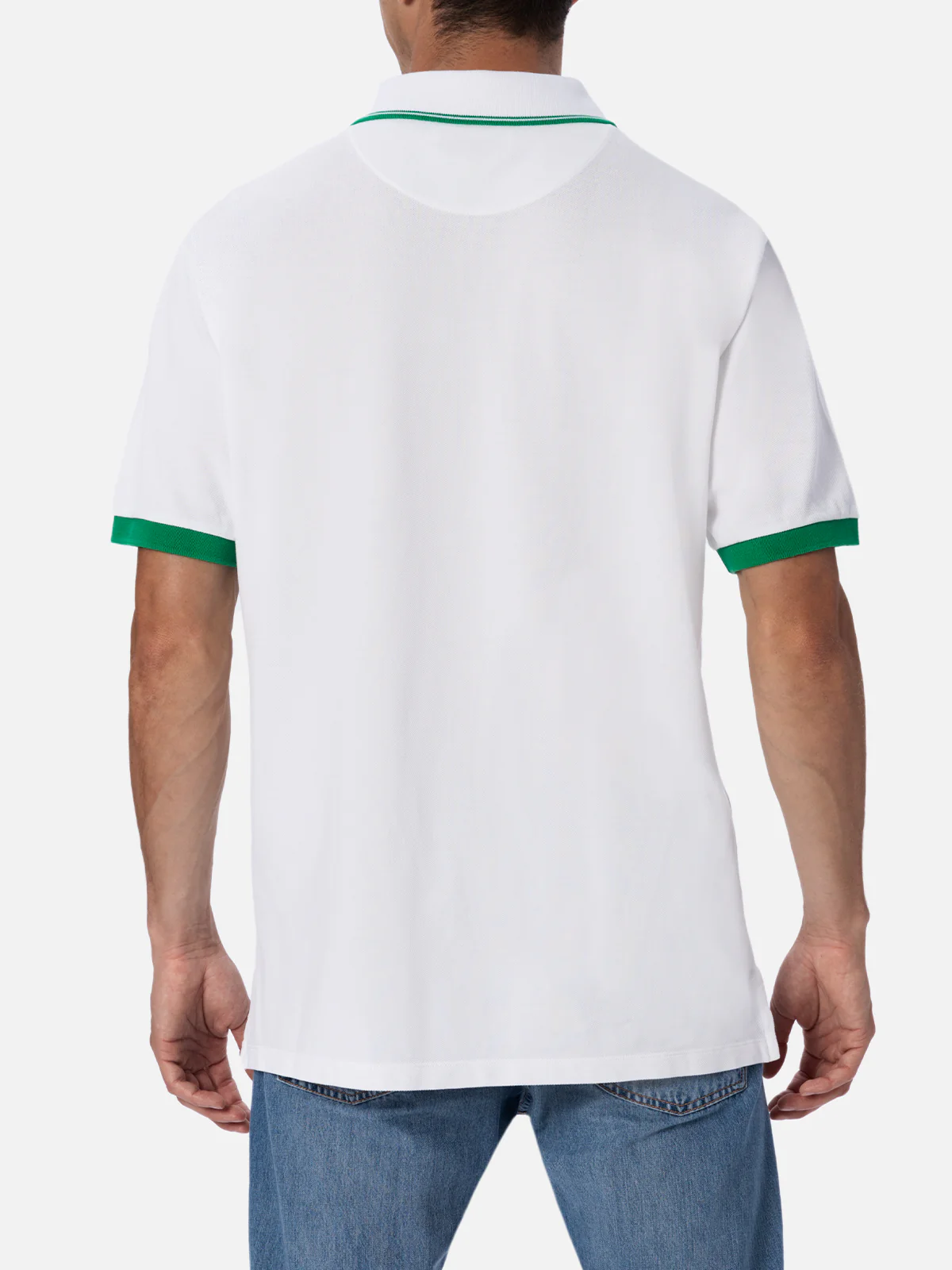 Man white cotton piquet polo shirt Beverly Hills | AUSTRALIAN BRAND SPECIAL EDITION - Image 4