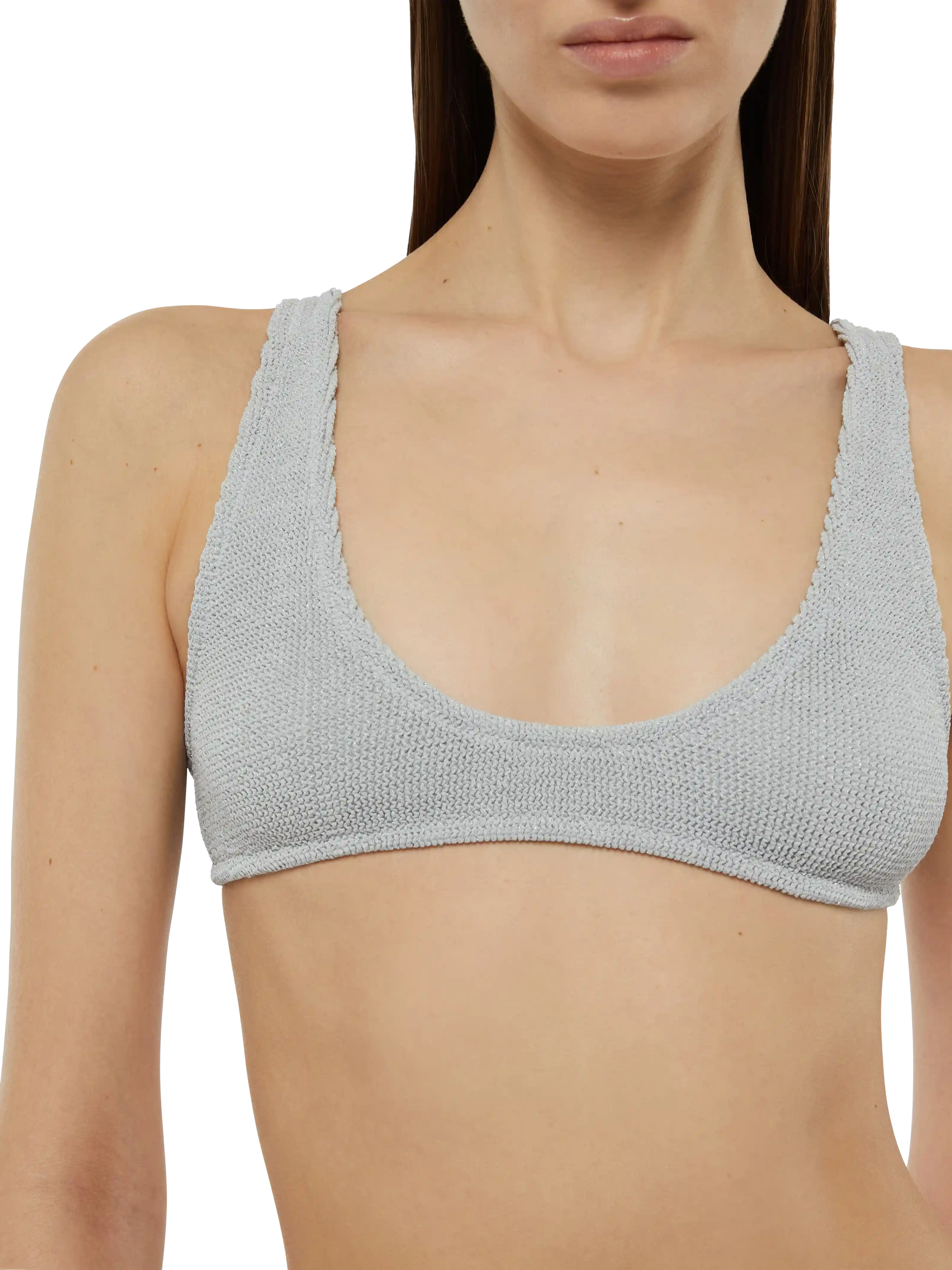 Lurex silver tiny crinkle bralette Pamy Naomi - Image 4