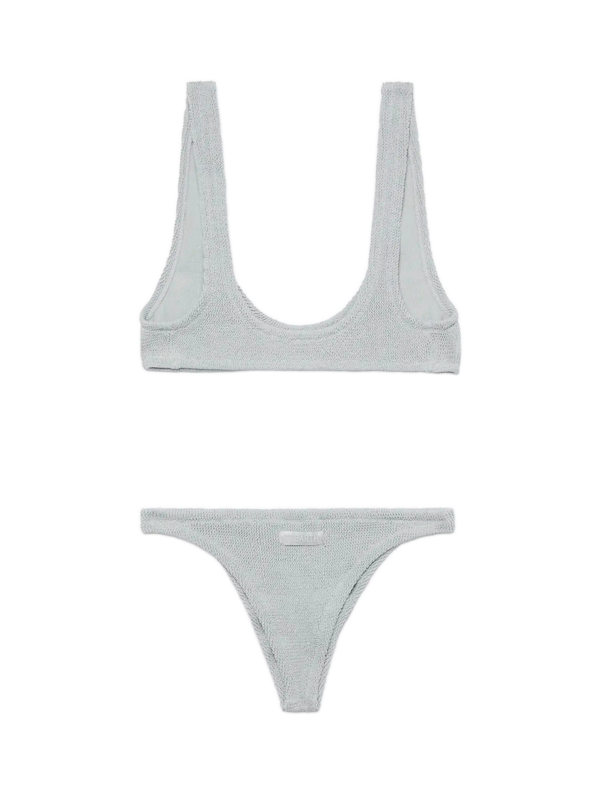 Lurex silver tiny crinkle bralette Pamy Naomi - Image 6