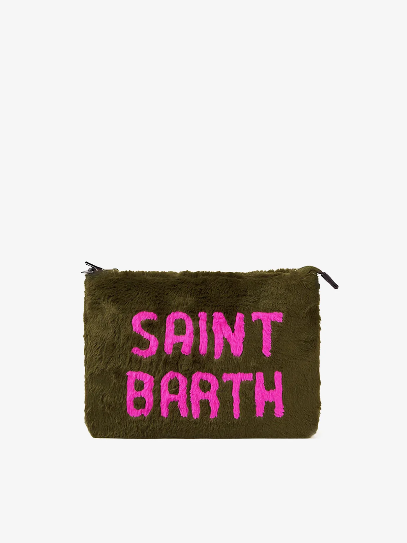 Parisienne green faux fur cross-body pouch bag - Image 4