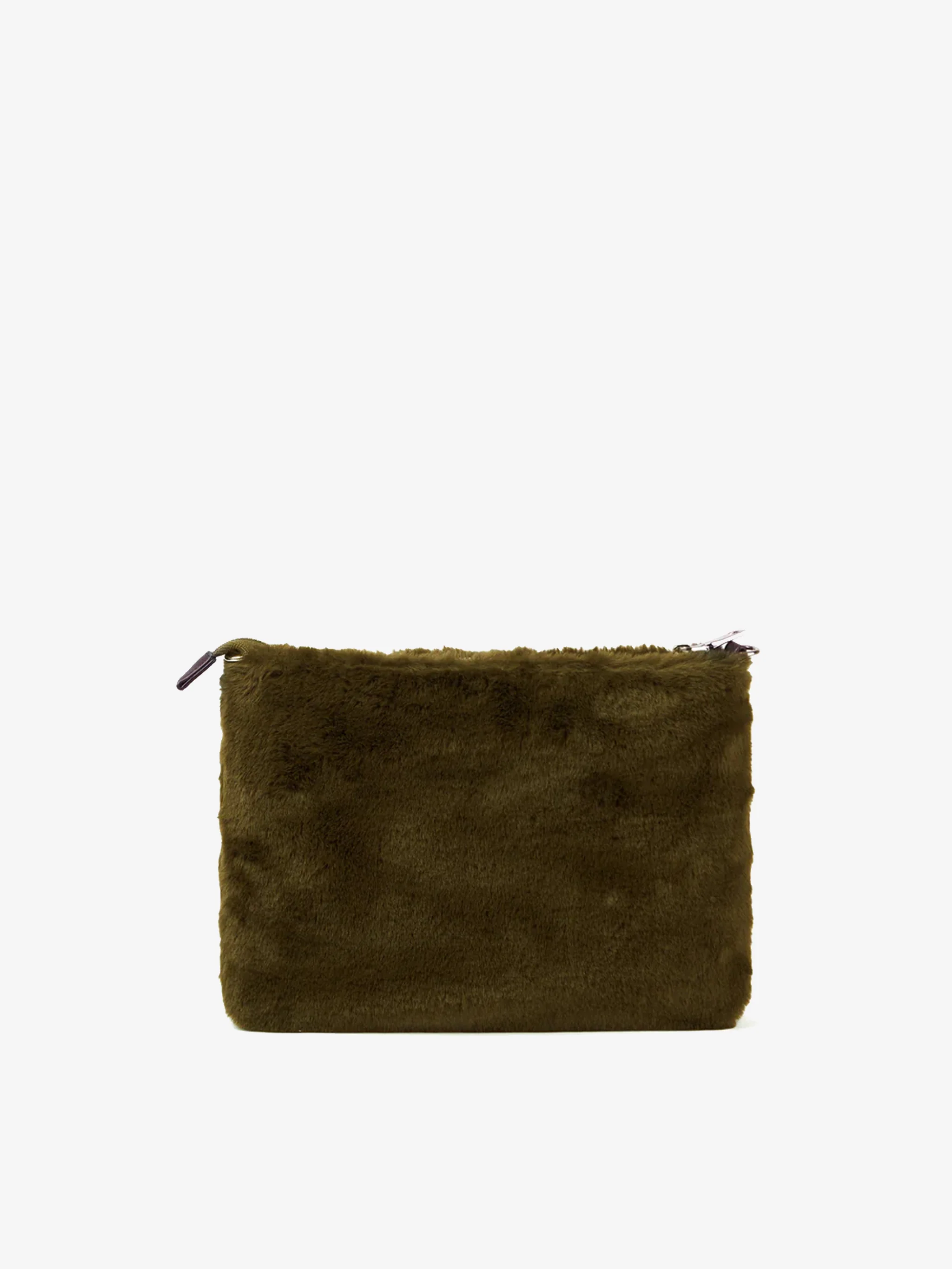 Parisienne green faux fur cross-body pouch bag - Image 6