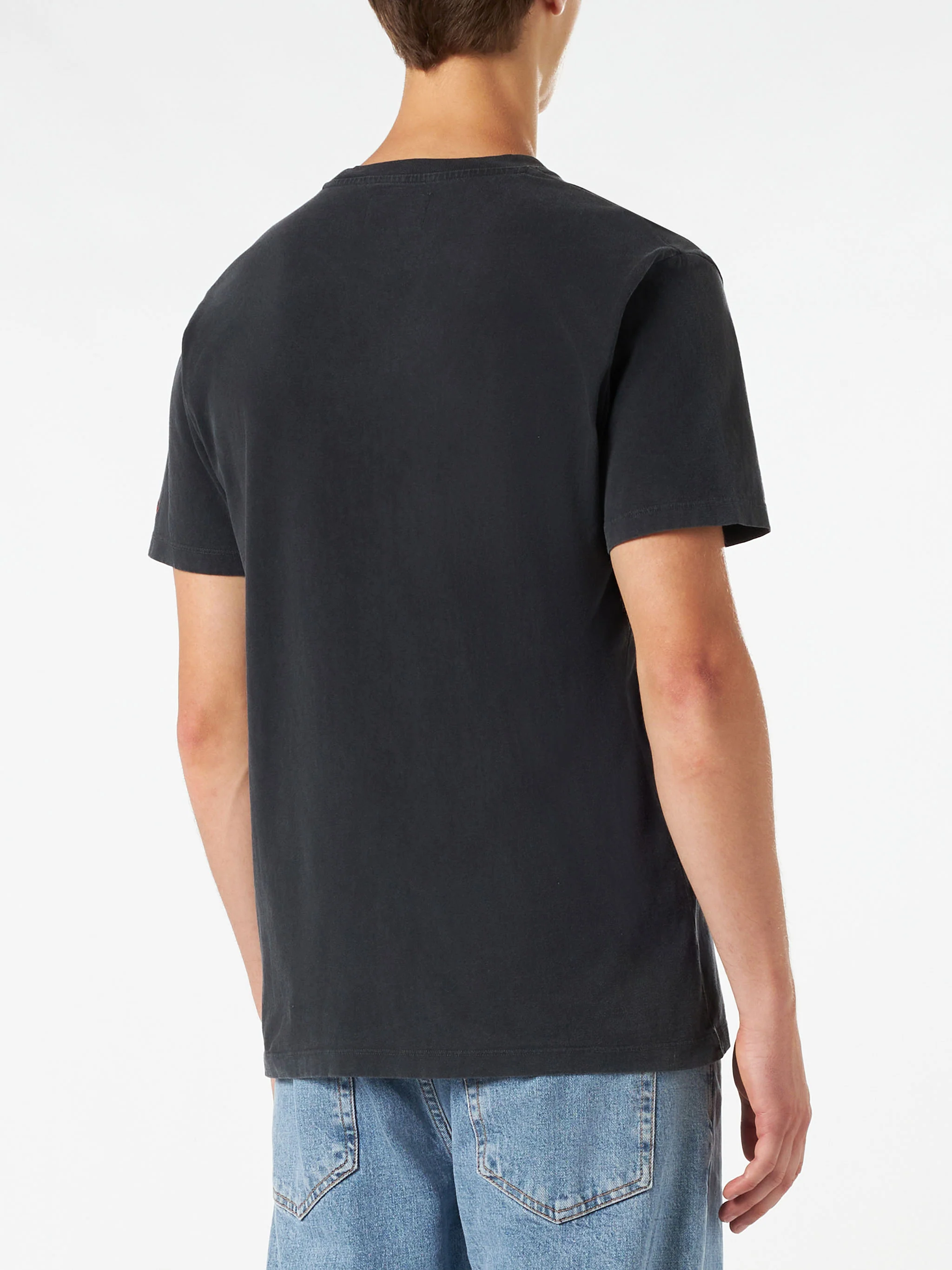 Man cotton vintage treatment t-shirt with Diabolik car and money printed | DIABOLIK SPECIAL EDITION - Image 4