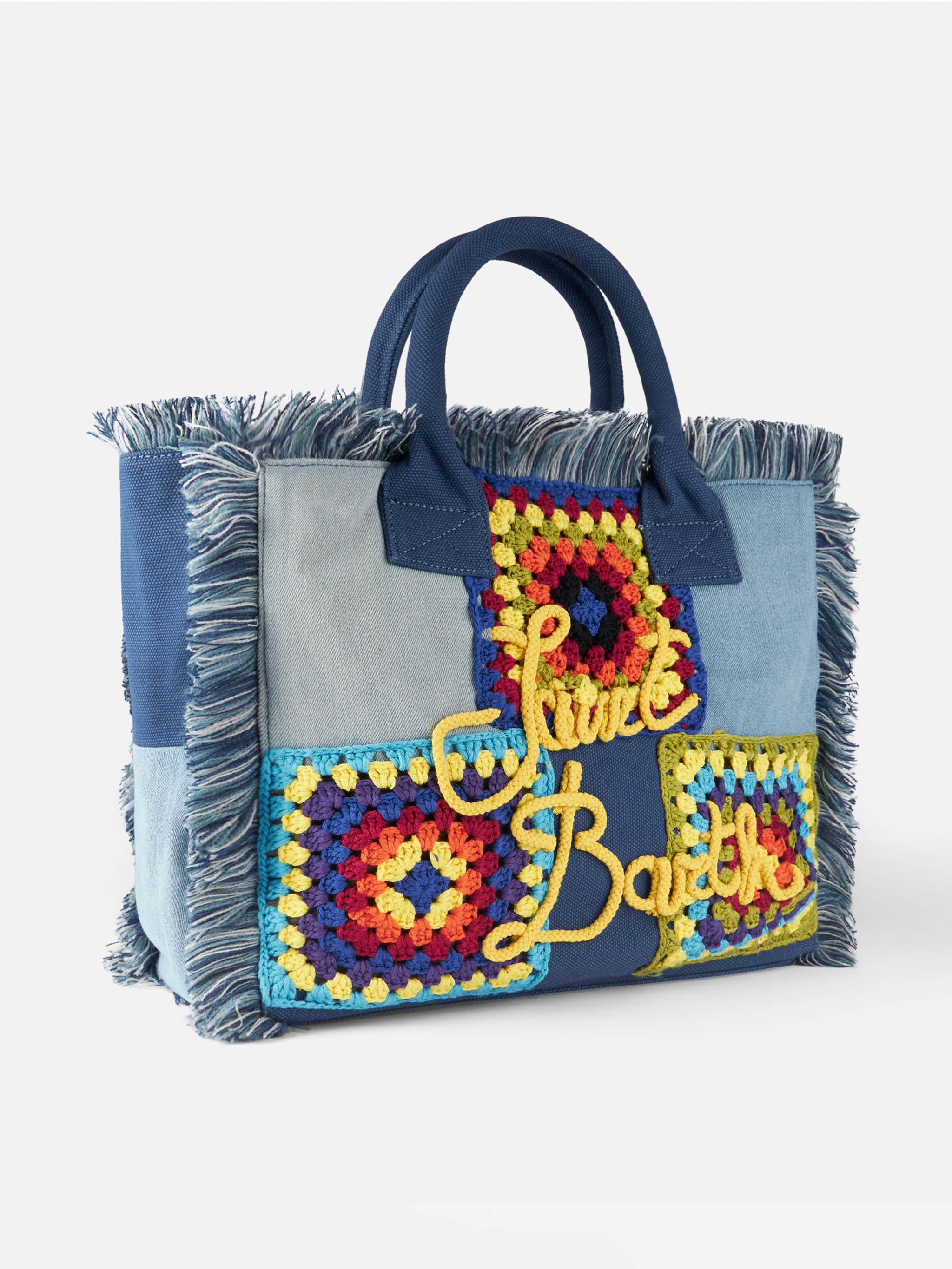 Vanity crochet patchwork shoulder bag - Image 3