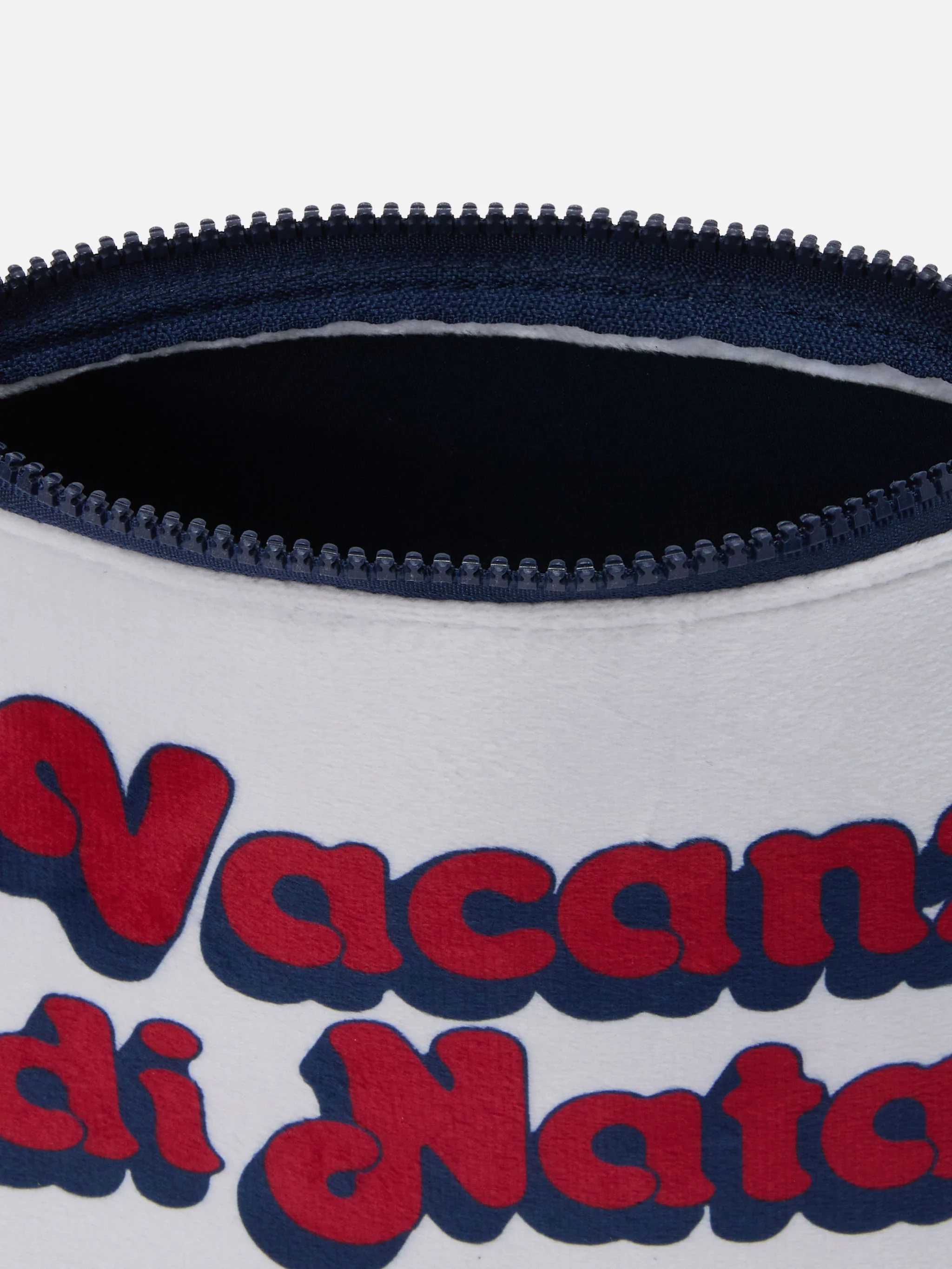 Aline Pouch in white wool-effect fabric with Christmas Vacation print | VACANZE DI NATALE SPECIAL EDITION - Image 4