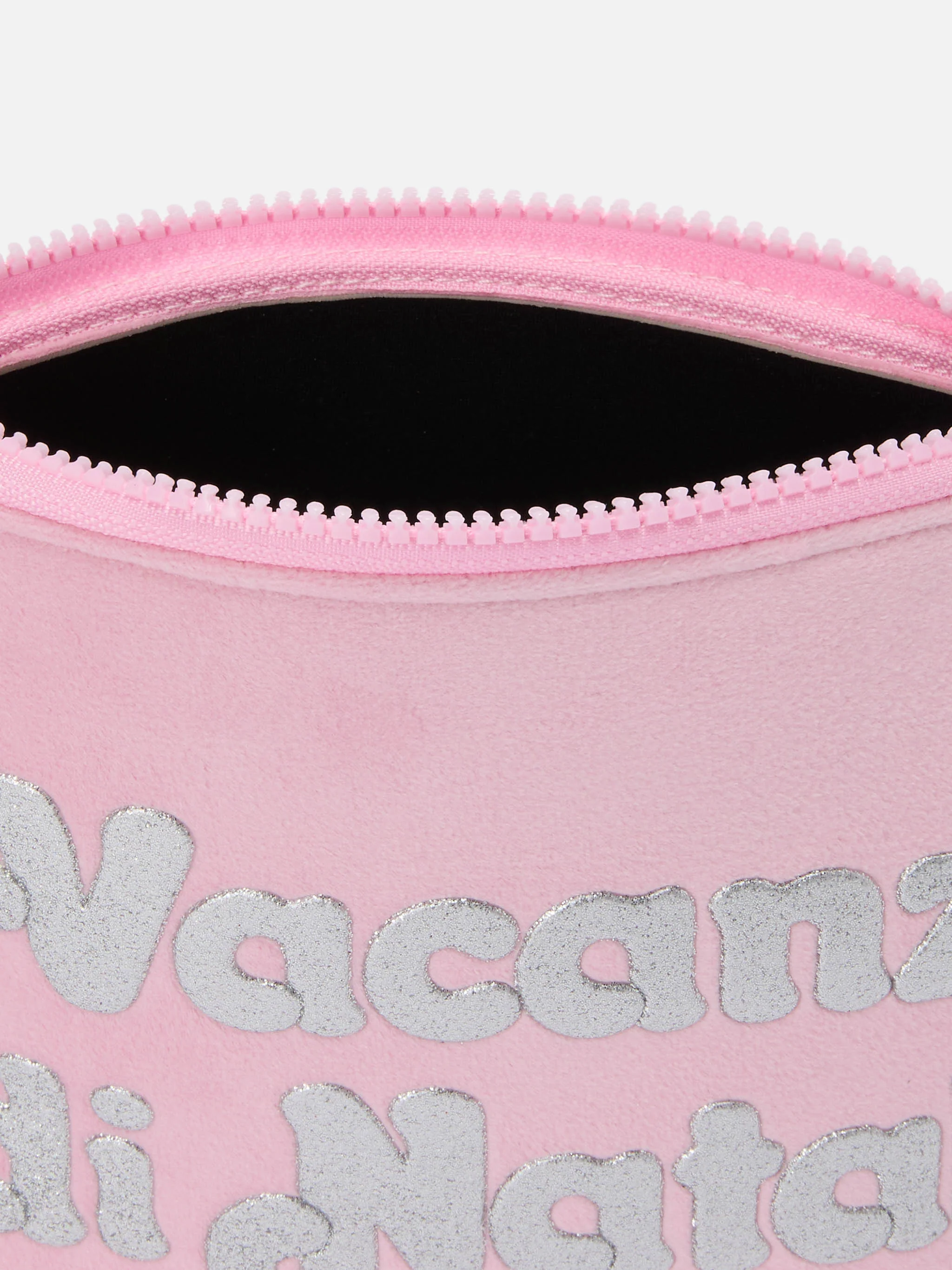 Aline Pouch in pink wool-effect fabric with Christmas Vacation print | VACANZE DI NATALE SPECIAL EDITION - Image 3